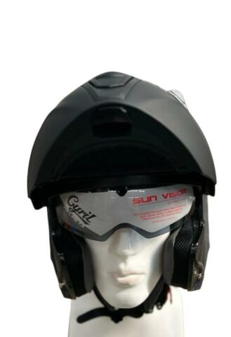 CYRIL KASK FU403SV GECKO MAT SİYAH L