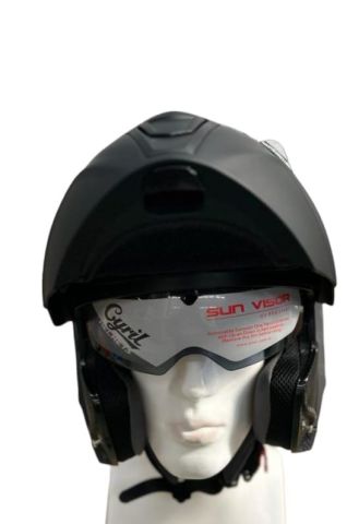 CYRIL KASK FU403SV GECKO MAT SİYAH XL