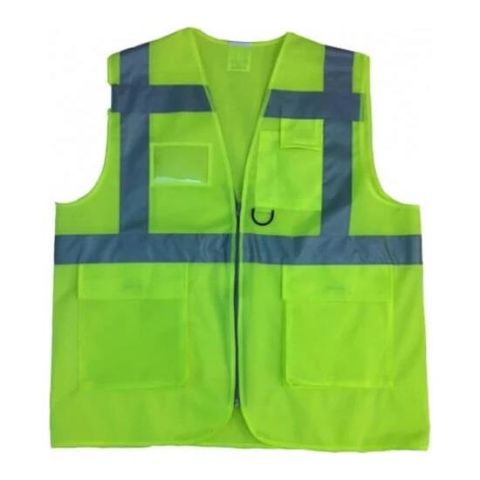 MOTOSİKLET SÜRÜCÜ REFLEKTÖR YELEK FERMUARLI CEPLİ