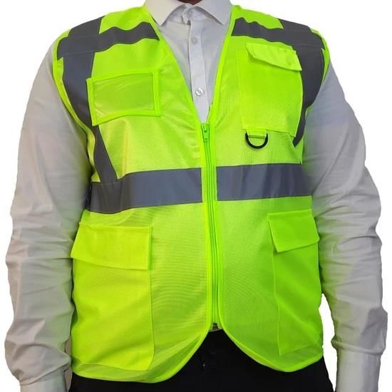 MOTOSİKLET SÜRÜCÜ REFLEKTÖR YELEK FERMUARLI CEPLİ