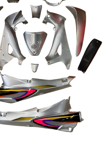 MOTORAN TORRO KAPORTA SETİ GRİ FAR VE STOPLU 18 PARÇA