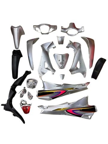 MOTORAN TORRO KAPORTA SETİ GRİ FAR VE STOPLU 18 PARÇA