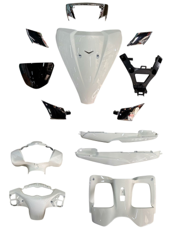 TVS JUPİTER125 ÖN KAPORTA SETİ BEYAZ (13 PARÇA)