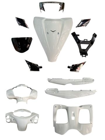 TVS JUPİTER125 ÖN KAPORTA SETİ BEYAZ (13 PARÇA)