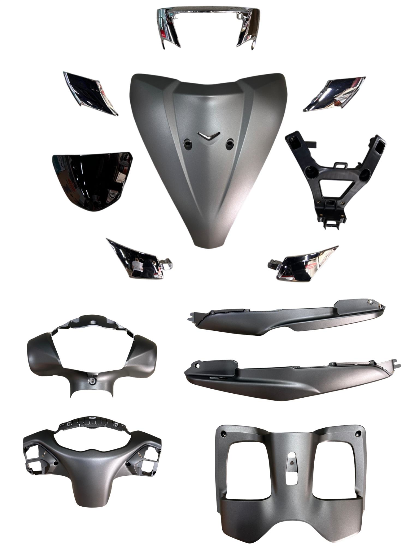 TVS JUPİTER125 ÖN KAPORTA SETİ GRİ (13 PARÇA)