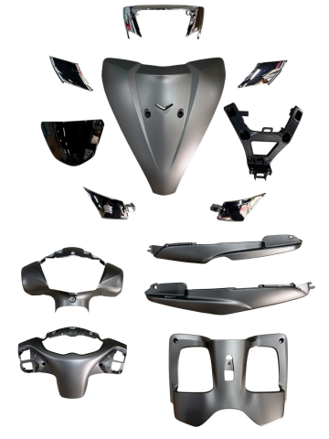 TVS JUPİTER 125 ÖN KAPORTA SETİ GRİ (13 PARÇA)