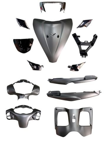 TVS JUPİTER125 ÖN KAPORTA SETİ GRİ (13 PARÇA)