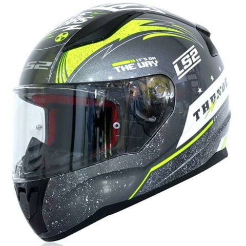 LS2 RAPID THUNDER TITANIUM-NEON SARI KASK