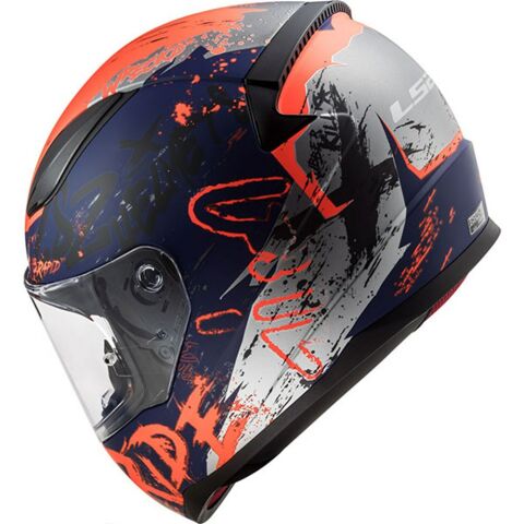 LS2 RAPID NAUGHTY MAT MAVİ-TURUNCU KASK