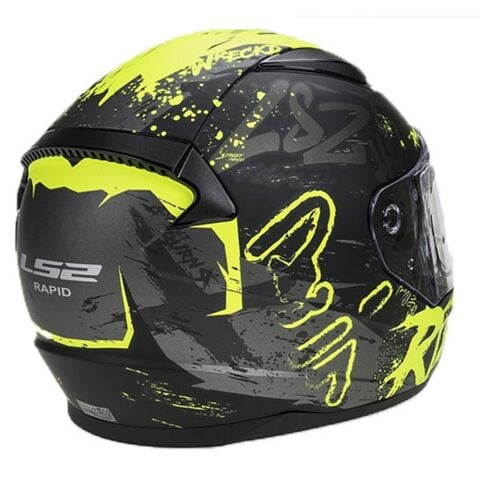 LS2 RAPID NAUGHTY MAT SİYAH-NEON SARI KASK