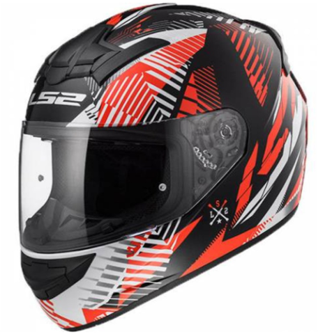 LS2 KASK FF352 INFINITE KIRMIZI SİYAH TAM KAPALI