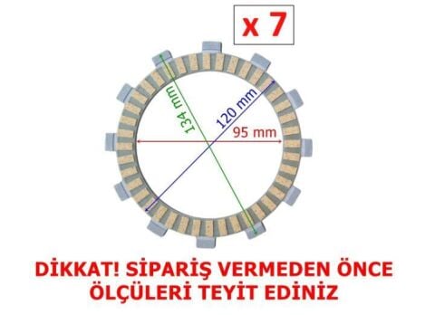 CFMOTO NK250 DEBRİYAJ BALATASI 7 Lİ (2022 ÖNCESİ)