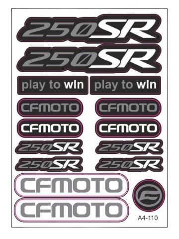 CF MOTO 250SR STİCKER SETİ SİYAH