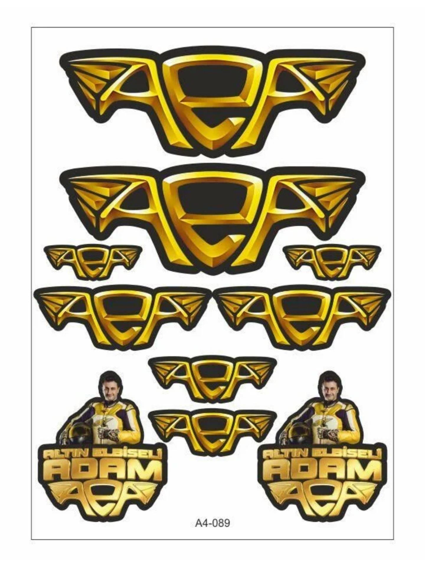 ALTIN ELBİSELİ ADAM STİCKER SETİ