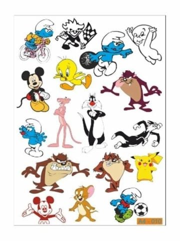 ÇİZGİ FİLM ÇOKLU STİCKER SETİ