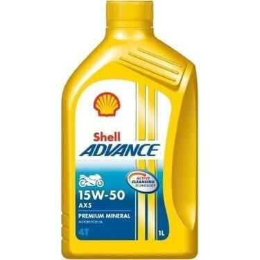 SHELL ADVANCE 4T AX5 15W/50 YAĞ 1 LT