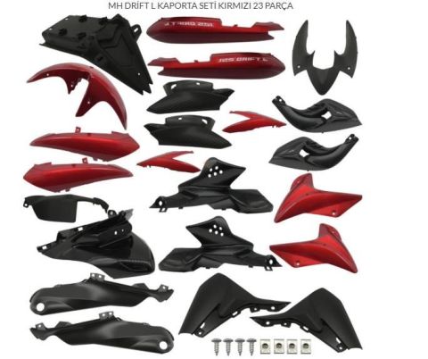 MONDİAL DRİFT L KAPORTA SETİ KIRMIZI 23 PARÇA