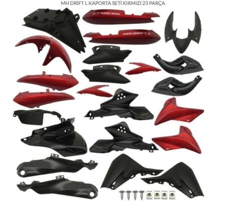MONDİAL DRİFT L KAPORTA SETİ KIRMIZI 23 PARÇA