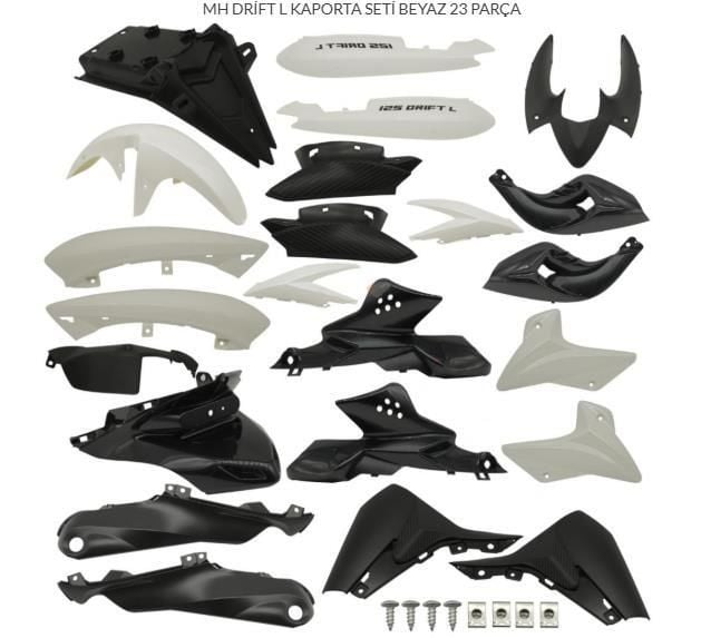 MONDİAL DRİFT L KAPORTA SETİ BEYAZ 23 PARÇA