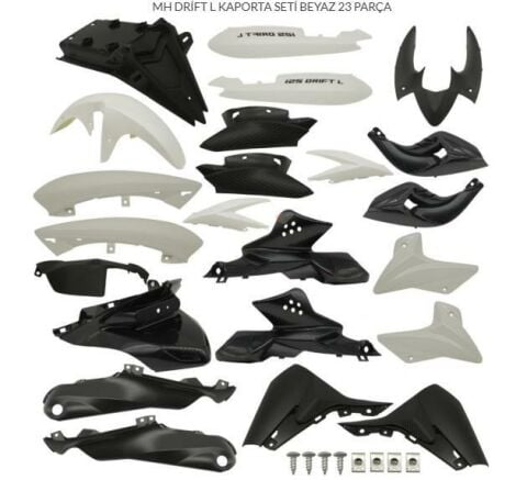 MONDİAL DRİFT L KAPORTA SETİ BEYAZ 23 PARÇA