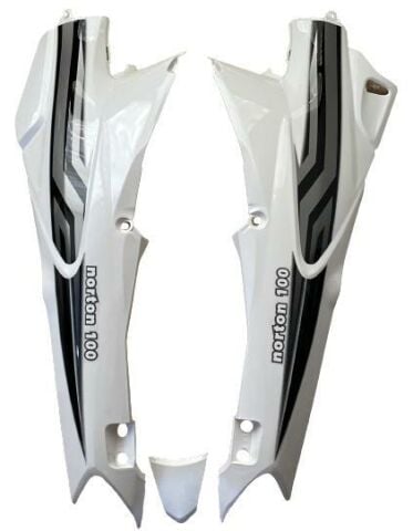 MOTORAN TORRO (NORTON 100) SAĞ SOL SELE ALTI STOP ÜSTÜ TAKIM BEYAZ