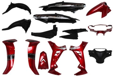 YAMAHA CRYPTON C8 KAPORTA SETİ 2010-2014 (KIRMIZI-SİYAH)