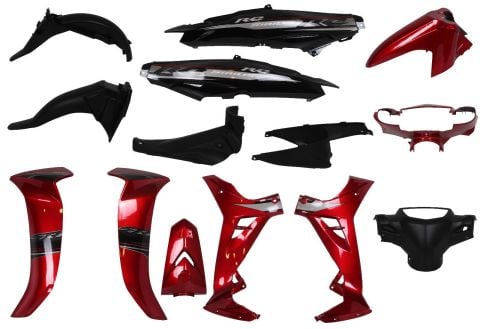 YAMAHA CRYPTON C8 KAPORTA SETİ 2010-2014 (KIRMIZI-SİYAH)