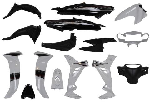 YAMAHA CRYPTON C8 KAPORTA SETİ 2010-2014 (BEYAZ-SİYAH)