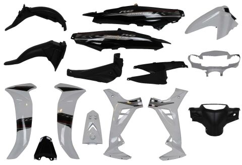 YAMAHA CRYPTON C8 KAPORTA SETİ 2010-2014 (BEYAZ-SİYAH)