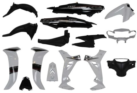 YAMAHA CRYPTON C8 KAPORTA SETİ 2010-2014 (BEYAZ-SİYAH)