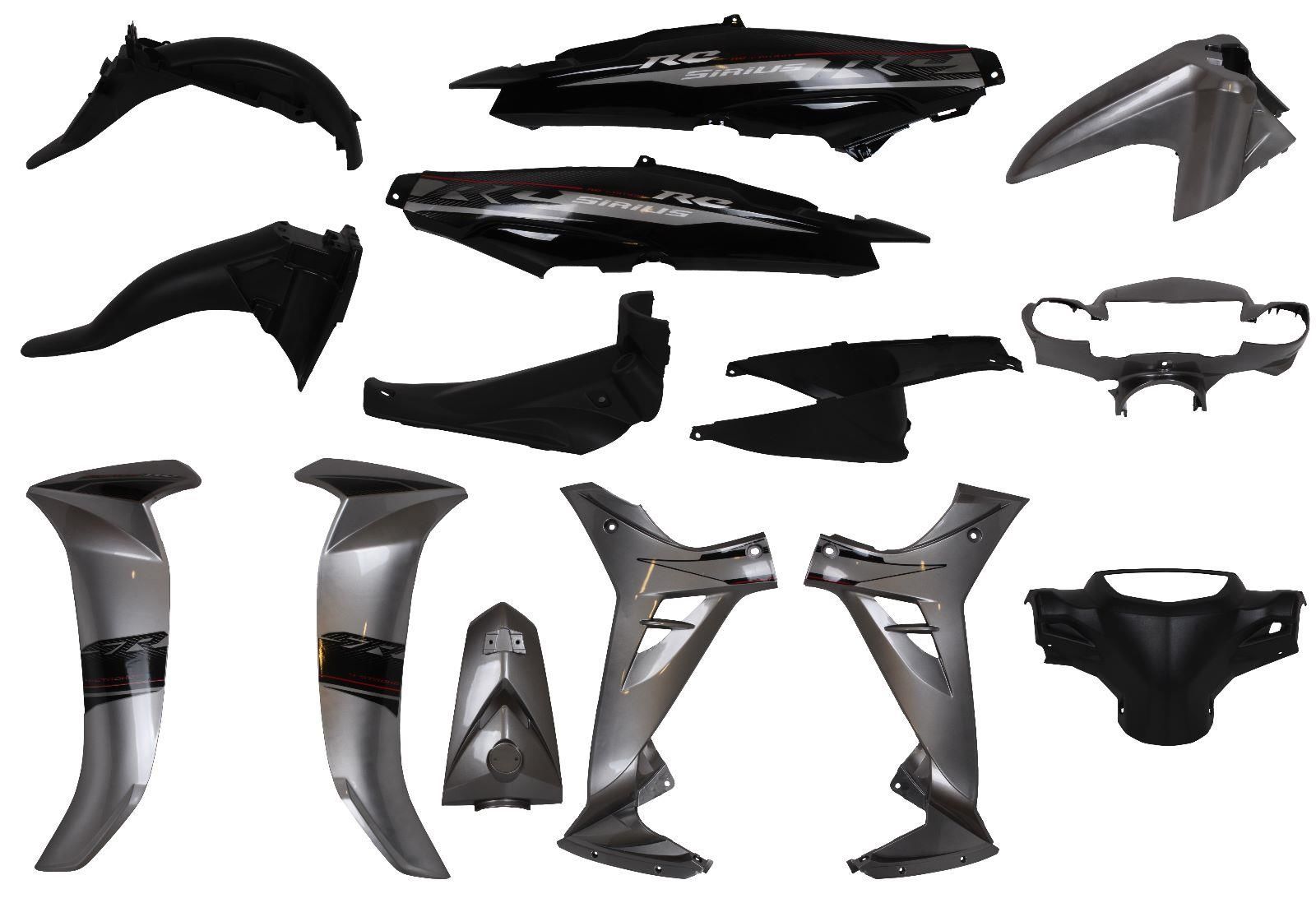 YAMAHA CRYPTON C8 KAPORTA SETİ 2010-2014 (GRİ-SİYAH)