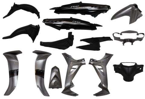 YAMAHA CRYPTON C8 KAPORTA SETİ 2010-2014 (GRİ-SİYAH)