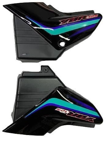 YAMAHA YBR 2004-2009 SAĞ SOL AKÜ KAPAKLARI TAKIM ETİKETLİ SİYAH