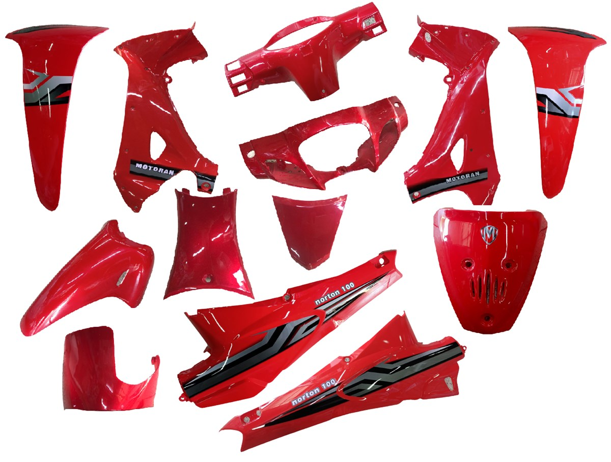 MOTORAN TORRO (NORTON 100) KAPORTA SETİ KIRMIZI 13 PARÇA