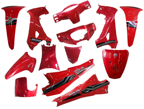 MOTORAN TORRO (NORTON 100) KAPORTA SETİ KIRMIZI 13 PARÇA