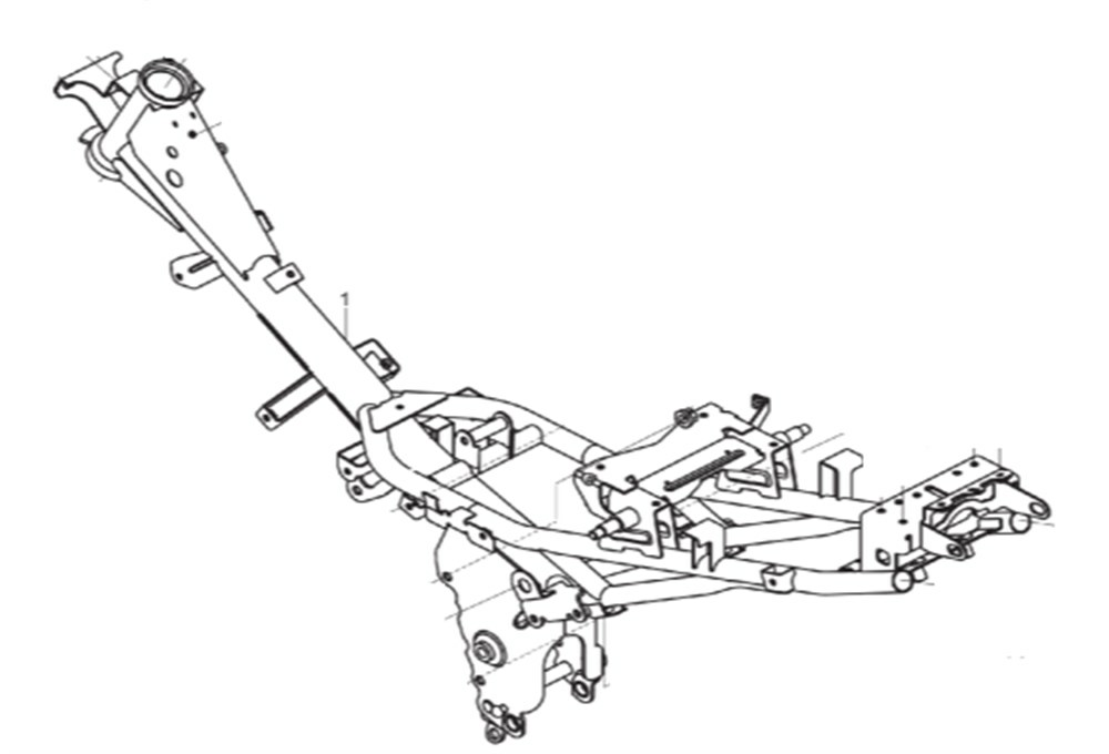 MODENAS GT135 ŞASE KADRO KOMPLE ORJİNAL