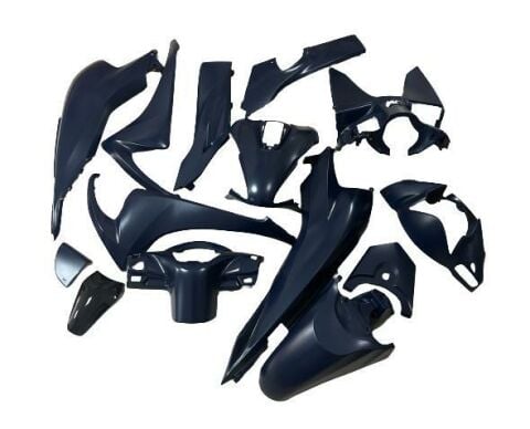 HONDA DİO KAPORTA SETİ MAT SİYAH 14 PARÇA CSR (BOYALI)