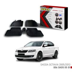 Skoda Octavia 2005-2012 için Uyumlu 3D Paspas