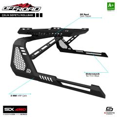 Sedan 4Wd Uyumlu Off Road Toyota Hilux 8 Sepetli Çelik Roll Bar V1 2015 Üzeri