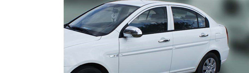 Hyundai Accent Uyumlu Era Mc Ayna Kapağı 2 Parça ABS Krom 2006-2011