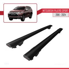 Mitsubishi Pajero Sport (MK3) 2016 ve Sonrası ile uyumlu HOOK Model Anahtar Kilitli Ara Atkı Tavan Barı SİYAH