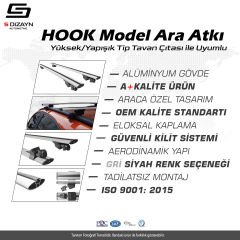 S-Dizayn Universal Hook Anahtarsız Model Gri Ara Atkı 140 Cm A+ Kalite