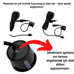 Dijital Göstergeli Ses İkazlı Park Sensörü Siyah 22Mm / Gupr24-S