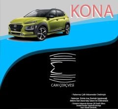 Hyundai Kona Uyumlu Krom Cam Çerçevesi 10 Parça Kona (2018+)