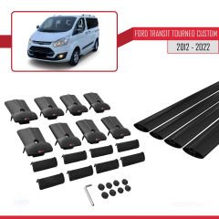 Ford Transit Tourneo - Custom 2012-2023 Arası ile uyumlu FLY Model Ara Atkı Tavan Barı SİYAH 4 ADET BAR