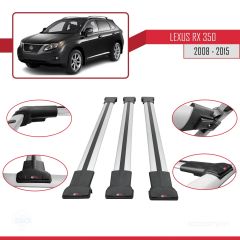 Lexus RX350 - RX350-2 2008-2015 Arası ile Uyumlu FLY Model Ara Atkı Tavan Barı GRİ 3 ADET BAR