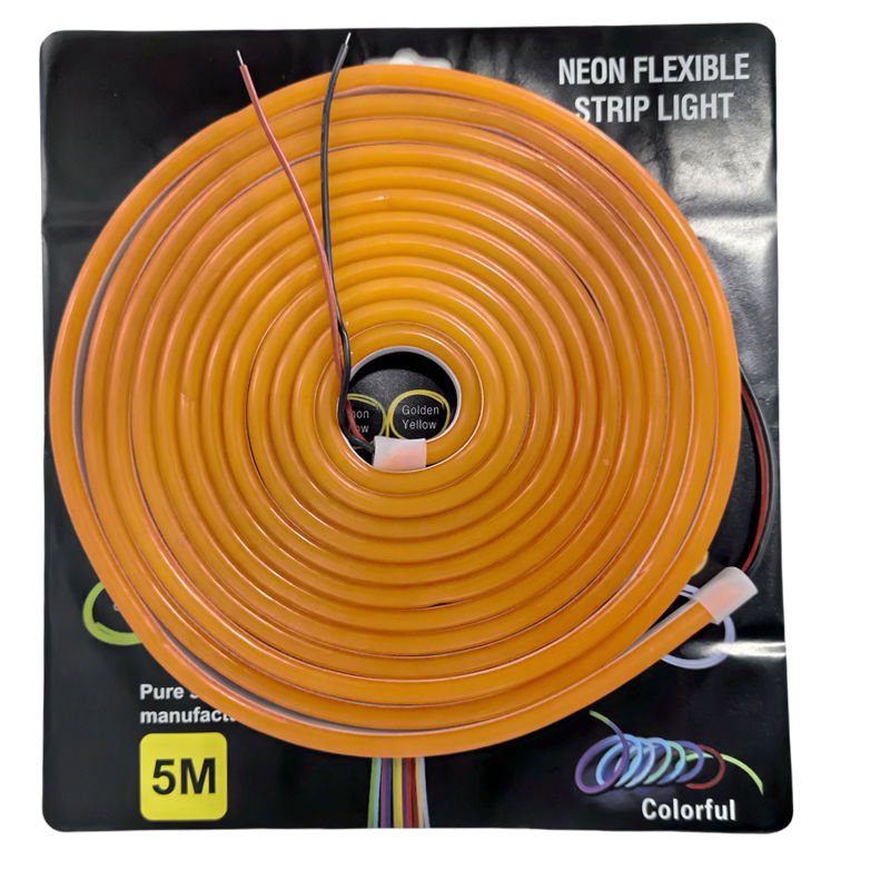 Neon şerit led 24v 8x16 mm 5 metre kesilebilir bağlantı aparatlı turuncu  / LAAM436