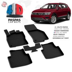 VW Tiguan 4D Araca Özel Havuzlu Kauçuk Paspas 2016 ve Üzeri