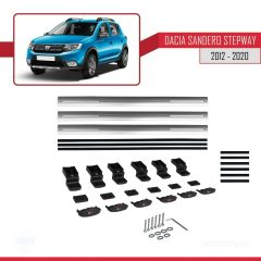 Dacia Sandero STEPWAY 2012-2020 Arası ile uyumlu Basic Model Ara Atkı Tavan Barı GRİ 3 ADET