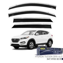 Niken Hyundai Uyumlu Tucson 2015 Sonrası Kromlu Cam Rüzgarlığı 4'Lü